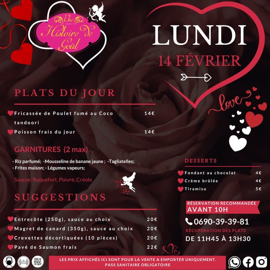 Une Histoire de Goût — Publication Instagram — Saint-Valentin